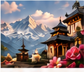 North India — mountains, temples and roses