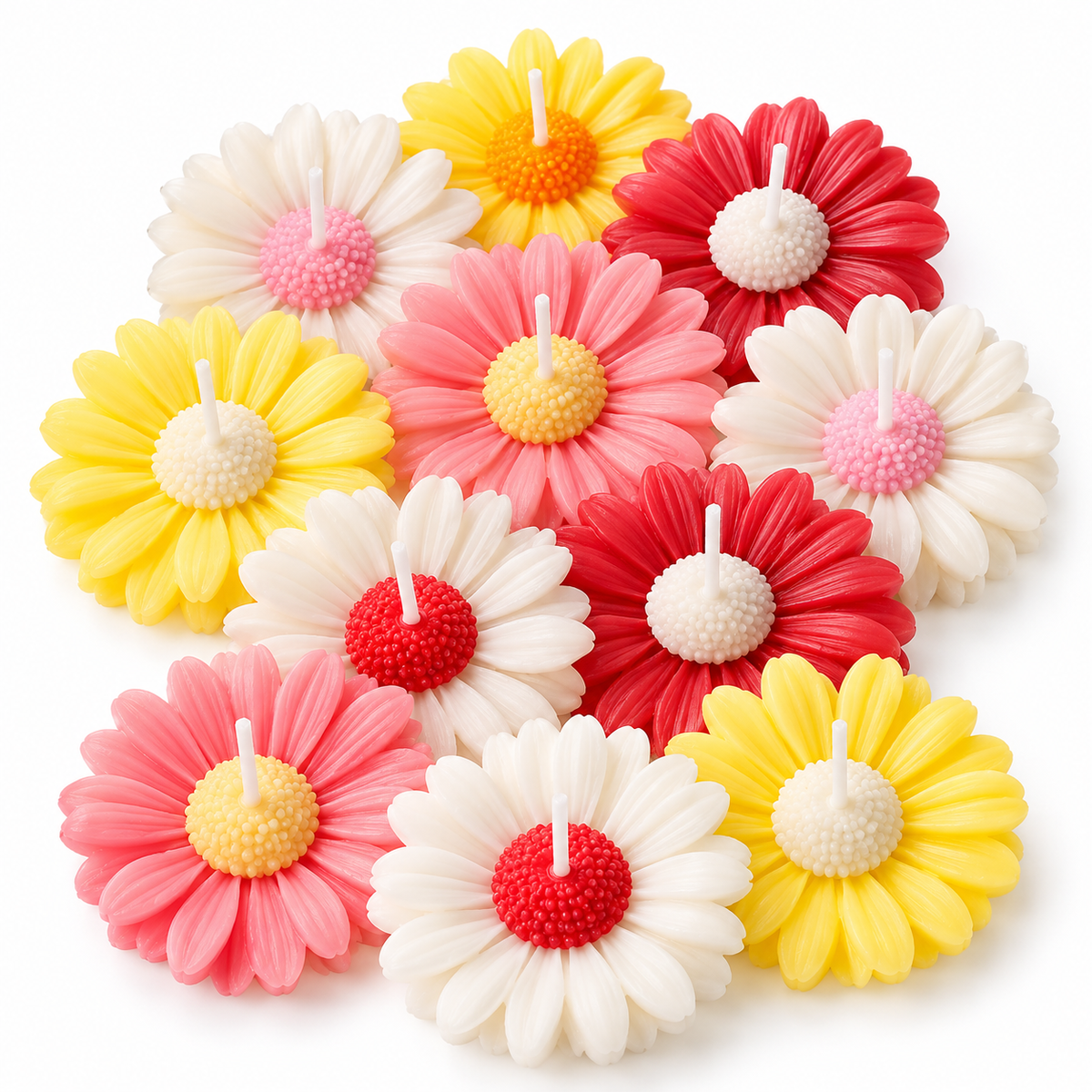 Daisy floating candles, pack of 10 by Amore Candles