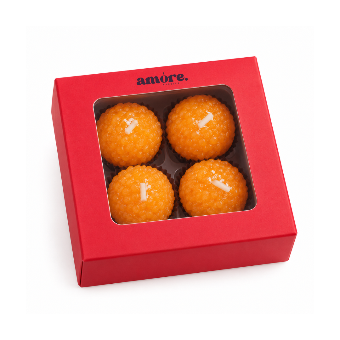 Laddu candles by Amore Candles