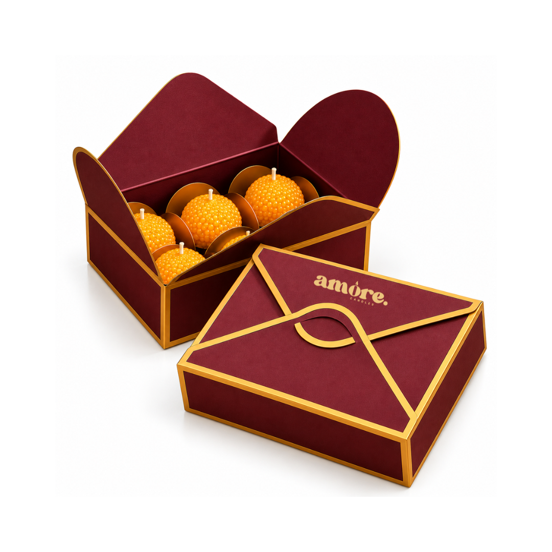 Laddu candles by Amore Candles