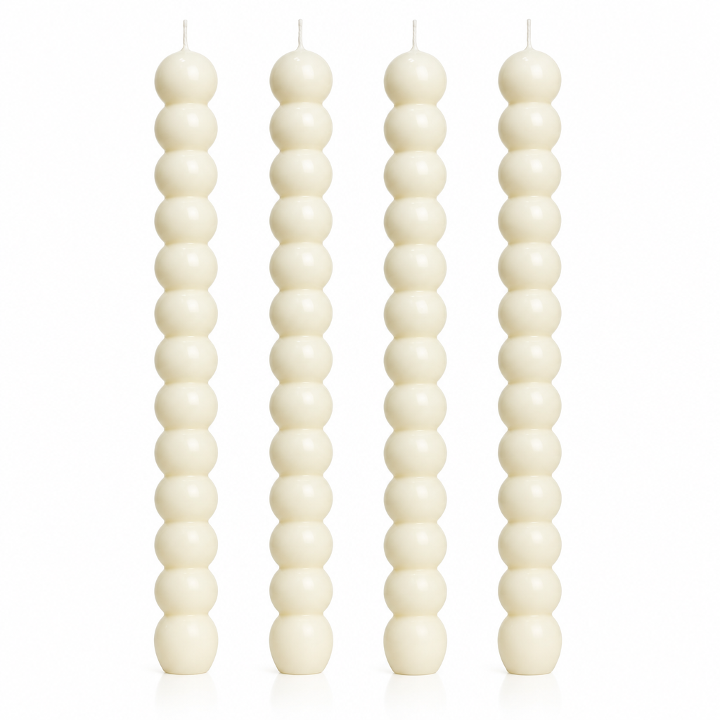 Nivra - Sculptural Beaded Taper Candle