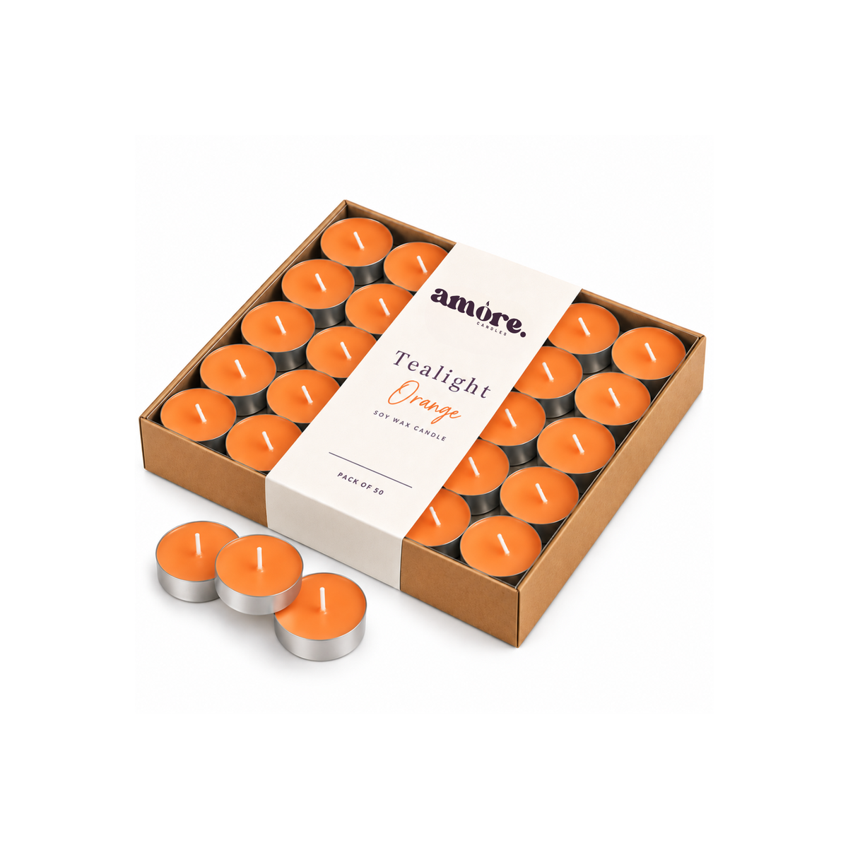 Tealight Candles - Orange