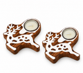 Amore Candles Woodland Reindeer Wooden Tealight Holder
