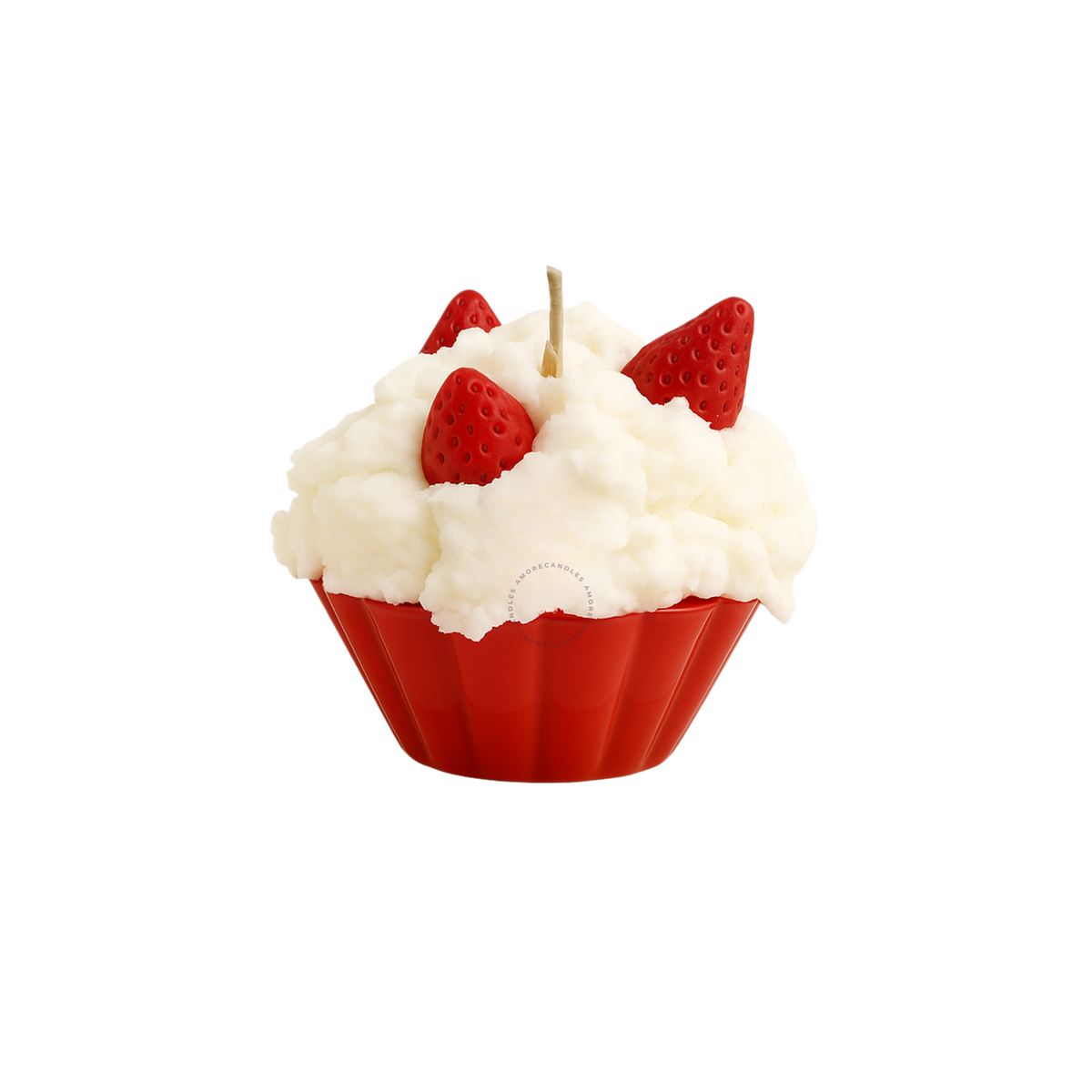 Strawberry Cup Cake Candle