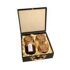 Woodland Serenity hamper, four jar candles in a satin-lined case by Amore Candles