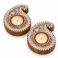Amore Candles Kerri Mandala Wooden Tealight Holder